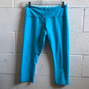 lululemon athletica Pants - Lululemon blue crop leggings sz 6 59671 lululemon athletica Pants - Lululemon blue crop leggings sz 6 59671